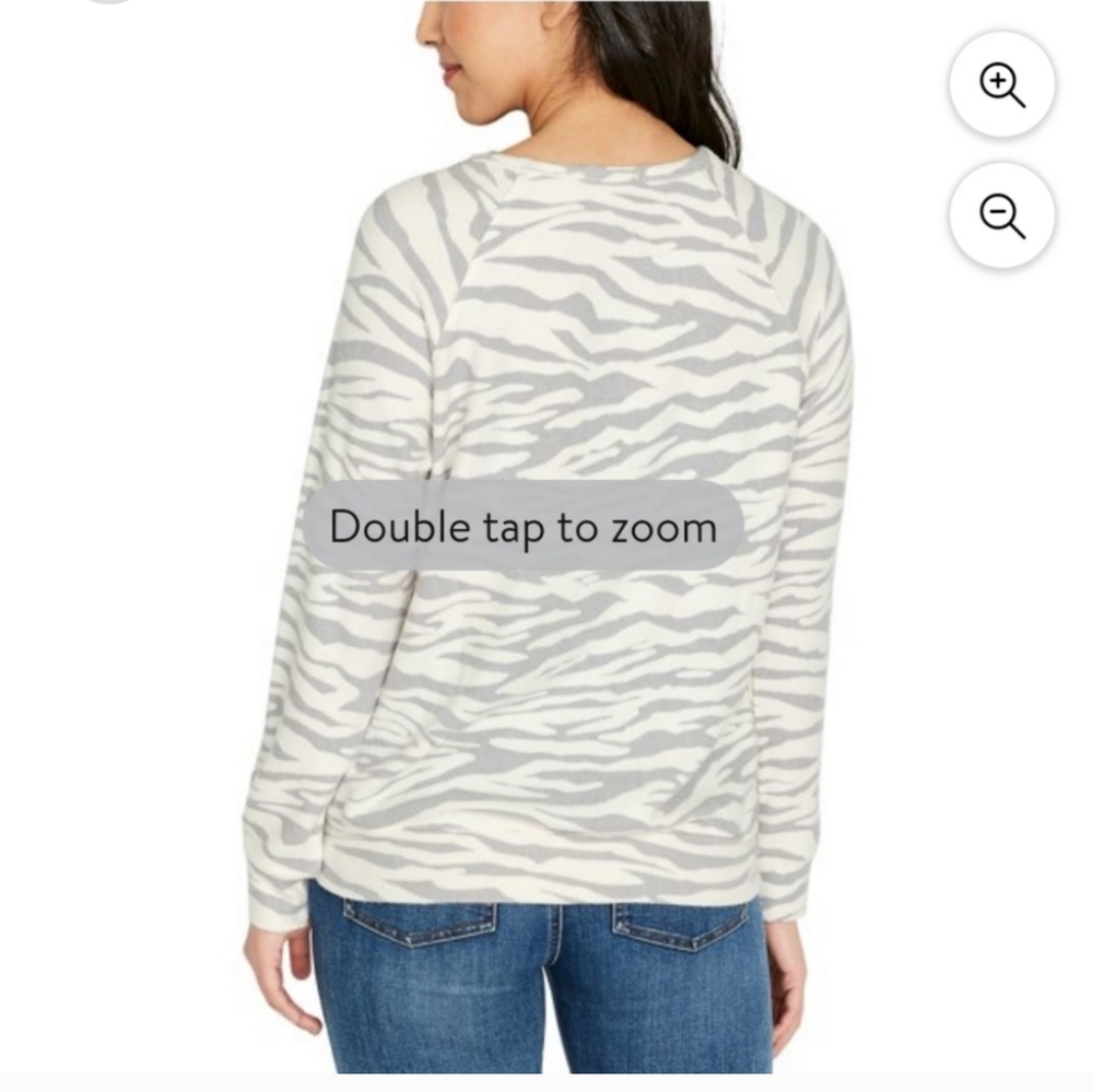 Buffalo Ladies’ Cozy Top (Silver Zebra, Small)Crew